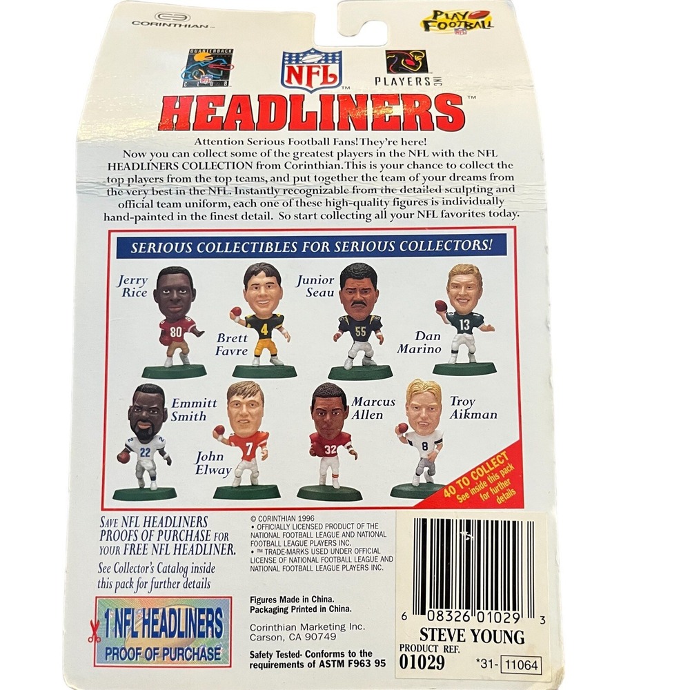 Vintage Steve Young San Francisco 49ers Figurine Headliners Corinthian NFL New - Picture 3 of 3